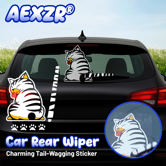 🔥2025’s Hottest Car Trend! | AEXZR® Car Rear Wiper Charming Tail-Wagging Sticker